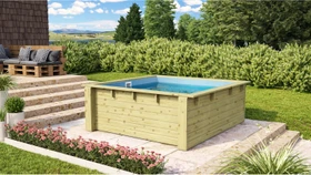 Karibu Mini Frame Pool rechteckig 223x201x78cm
