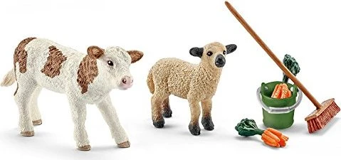 Schleich Farm World - Playset Stallpflege mit Kalb und Schäfchen