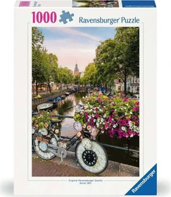 Ravensburger Puzzle Fahrrad und Blumen in Amsterdam