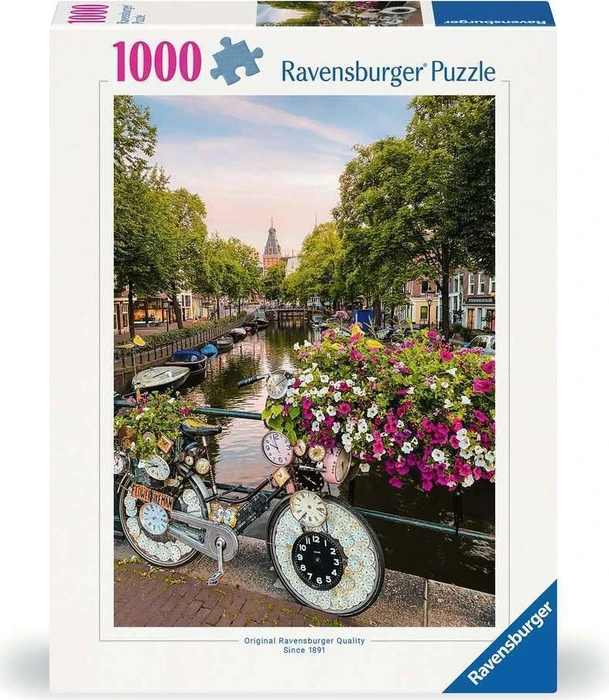Ravensburger Puzzle Fahrrad und Blumen in Amsterdam