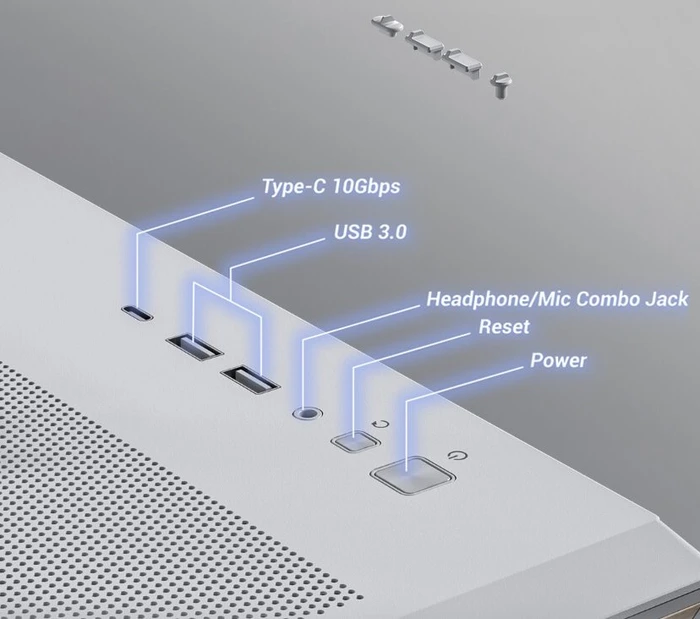 Antec Flux, weiß/braun, Glasfenster