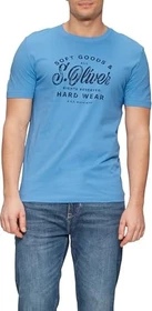 s.Oliver Frontprint T-Shirt kurzarm royalblau (Herren)