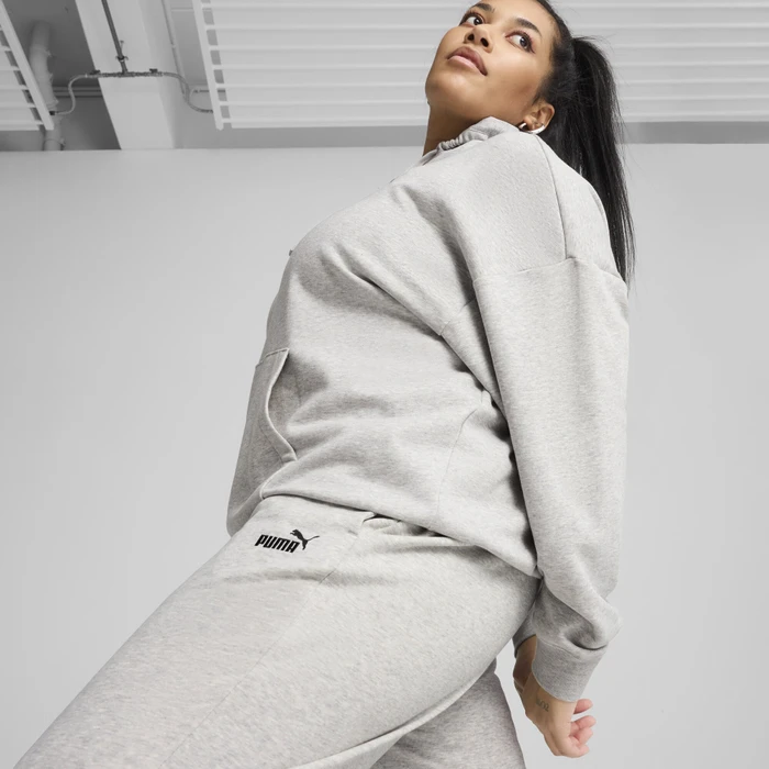Puma ESS Small No. 1 Logo Trainingshose lang light grey heather (Damen)