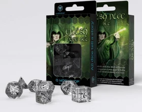 Q-Workshop Würfelset Elvish - translucent & black