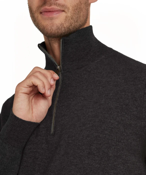 Falke Luxury Troyer Pullover schwarz (Herren)