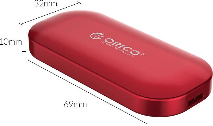 Orico iMatch IV300 SSD, China Red, 1TB, USB-C 3.1