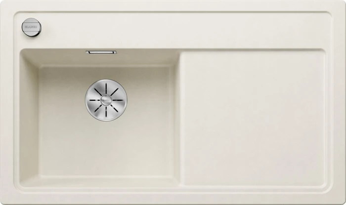 Blanco Zenar 45 S InFino Becken links mit Ablauffernbedienung softweiß