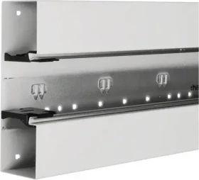Hager Brüstungskanal-Unterteil frontrastend Stahl BRS 70x210mm Oberteil 80mm lichtgrau
