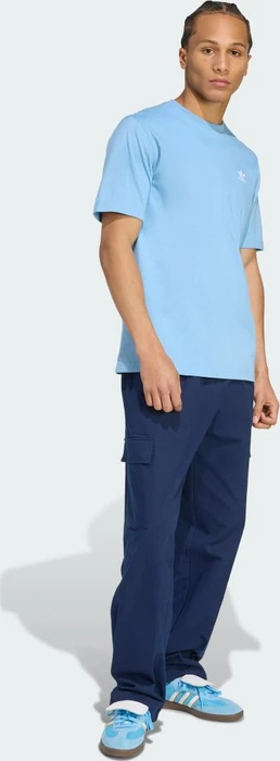 adidas Trefoil Essentials T-Shirt kurzarm ash blue (Herren)