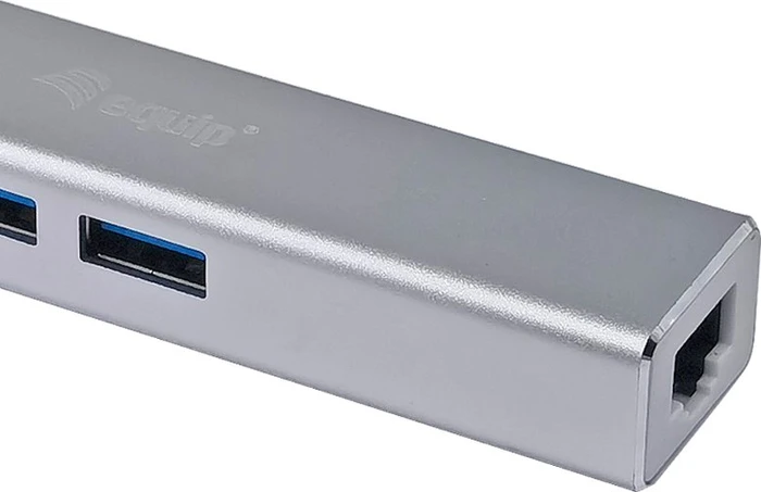 Equip 3-Port-USB-Hub mit Gigabit Adapter, USB-C 3.0 [Stecker]