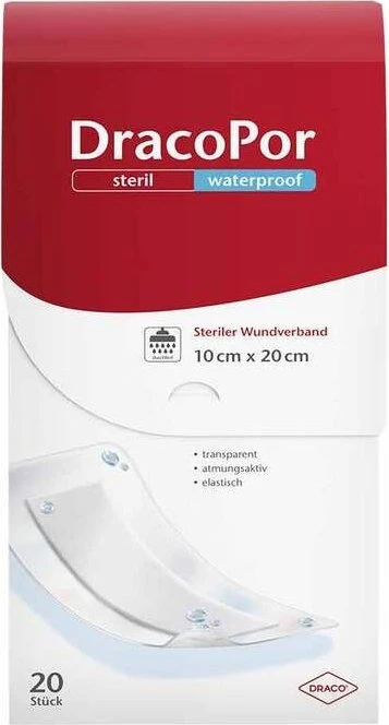 Dr. Ausbüttel DracoPor Waterproof Wundverband Duschpflaster, 10 x 20cm, 20 Stück