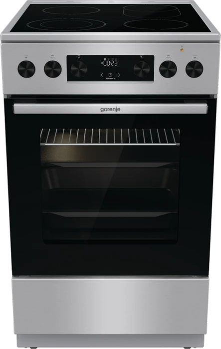 Gorenje GECS5C70XPA Elektroherd mit Glaskeramik-Kochfeld