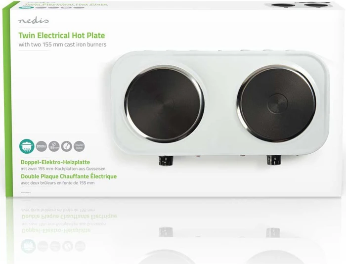 Nedis KAEP200EWT2 Elektro-Kochfeld freistehend