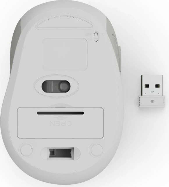 Hama WM-400 Silent Wireless 6-Button Mouse weiß/grau, USB