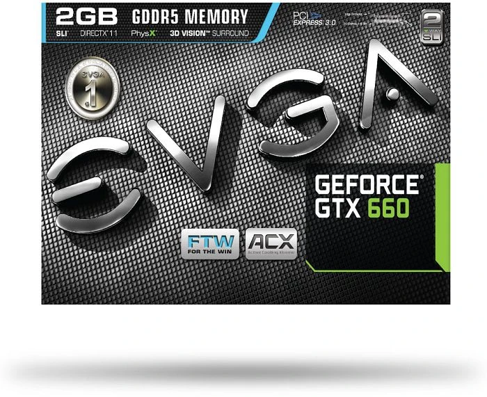 EVGA GeForce GTX 660 FTW ACX Cooler, 2GB GDDR5, 2x DVI, HDMI, DP
