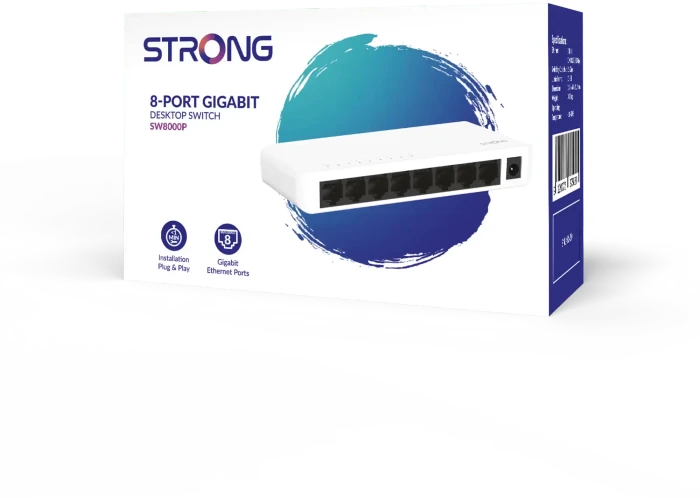 Strong Desktop Gigabit Switch, 8x RJ-45