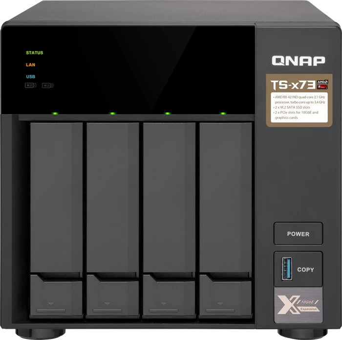 QNAP Turbo Station TS-473-8G, 8GB RAM, 4x RJ-45 1000Base-T, 4x USB-A 3.0