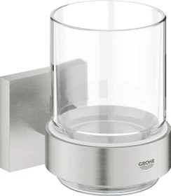 Grohe Start Cube Zahnputzbecher mit Halter supersteel