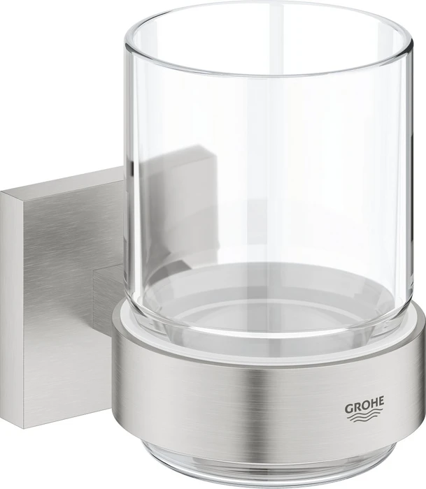 Grohe Start Cube Zahnputzbecher mit Halter supersteel