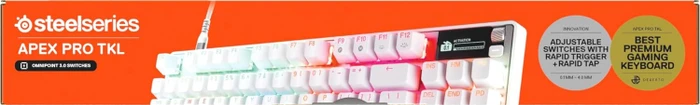 SteelSeries Apex Pro TKL Gen 3, weiß, OmniPoint 3.0, USB, DE