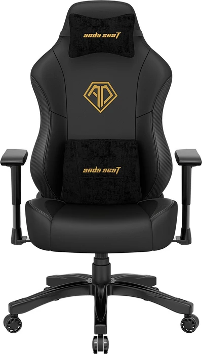 Anda Seat Phantom 3 L Gamingstuhl, Elegant Black, Kunstleder schwarz/Logo gold
