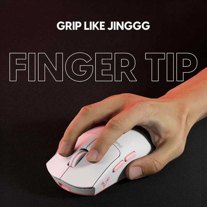 Pulsar Gaming Gears Pro Series Jinggg-X Medium Wireless Gaming Mouse weiß/rosa, USB