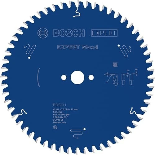 Bosch Professional Expert for Wood Kreissägeblatt 56Z, 184x1.6x16mm, 1 Stück
