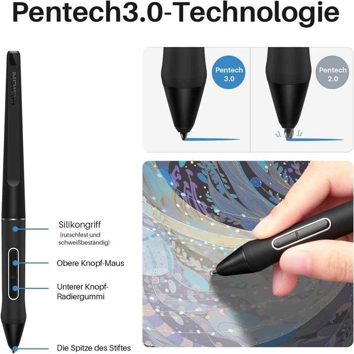 Huion Kamvas Pro 16 (2.5K), Silvery Frost