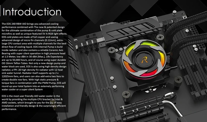 Raijintek Eos 240 RBW, 240mm