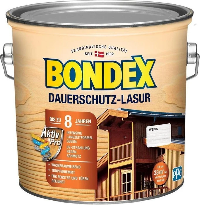 Bondex Dauerschutz-Lasur weiß, 2.5l
