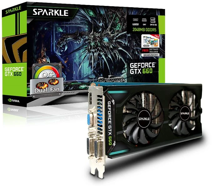 Sparkle GeForce GTX 660 OC, 2GB GDDR5, VGA, 2x DVI, HDMI