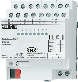 Jung KNX Binäreingang 8-fach, 4TE REG (2128 REG)