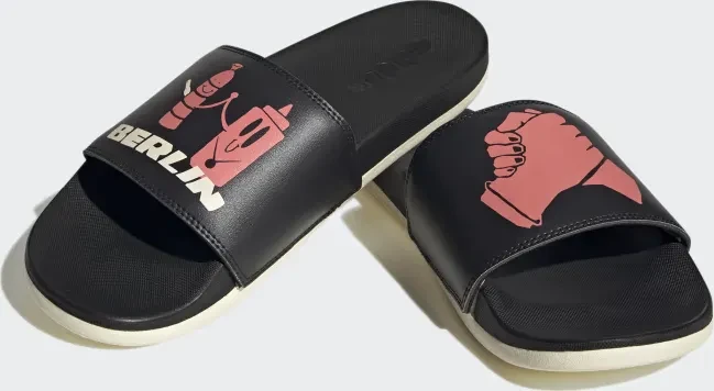adidas Comfort Adilette core black/ecru tint (Damen)