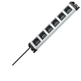 Kopp POWERversal, 6-fach, 1.4m, schwarz/silber