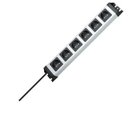 Kopp POWERversal, 6-fach, 1.4m, schwarz/silber