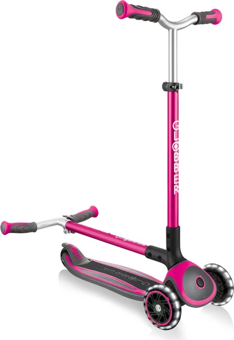 Globber Master Lights Kickboard deep pink