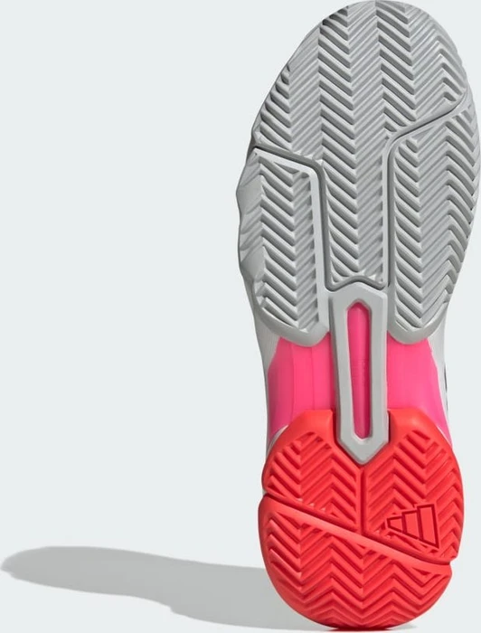 adidas CourtJam Control 3 cloud white/iron metallic/lucid red