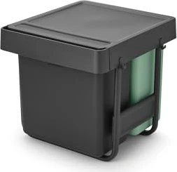 Brabantia Sort & Go Einbaumülleimer 10+10+20l dark grey