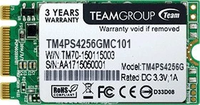 TeamGroup M.2 SSD TM4PS4 256GB, M.2 2242 / B-M-Key / SATA 6Gb/s