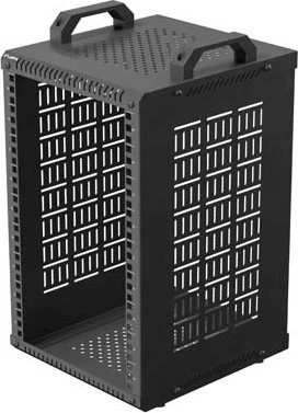 Lanberg Open Rack Series OR10 10" Open Frame Rack 9HE, 4-Pfosten, Flat Pack, IP20, RAL 9004, 300mm tief