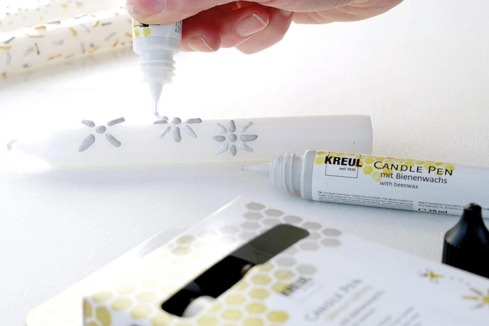 Kreul Candle Pen Kerzenmalfarbe Glamour Lighting, 4 Farben, 29ml, 4er-Set