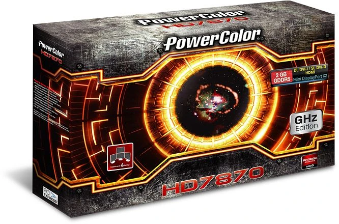 PowerColor Radeon HD 7870 GHz Edition V2, 2GB GDDR5, 2x DVI, HDMI, 2x mDP