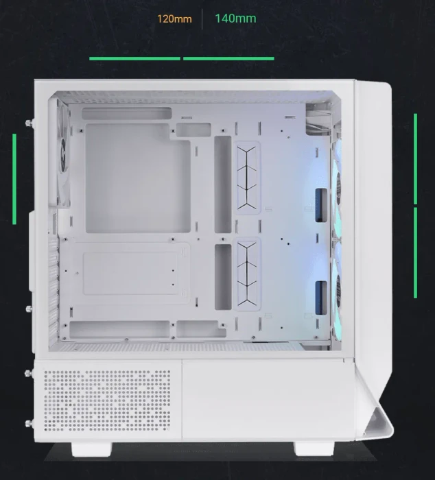 Thermaltake Ceres 330 TG ARGB Snow, weiß, Glasfenster
