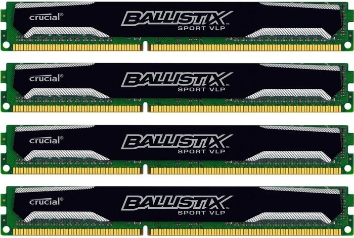 Crucial Ballistix Sport VLP UDIMM 32GB Kit, DDR3L-1600, CL9-9-9-24