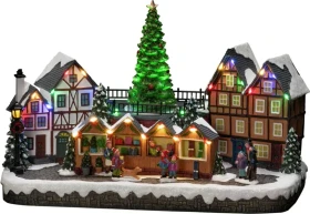 Konstsmide Motiv Szenerie Weihnachtsmarkt LED 28x mehrfarbig
