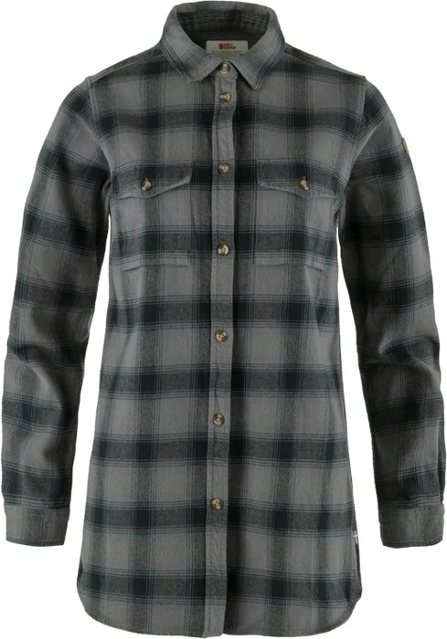 Fjällräven Övik Twill Hemd langarm iron grey/grey (Damen)