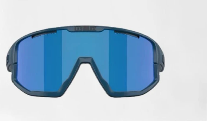 Bliz Fusion matte blue/brown-mirror blue