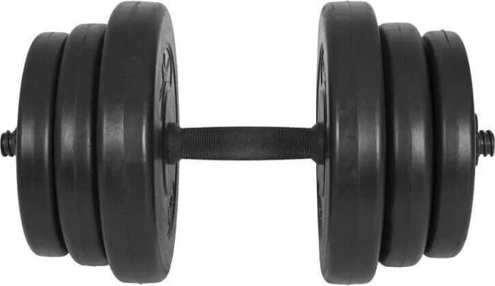 Gorilla Sports E-Series Kunststoff Kurzhanteln Sternverschluss Hantelstangen Set 20kg