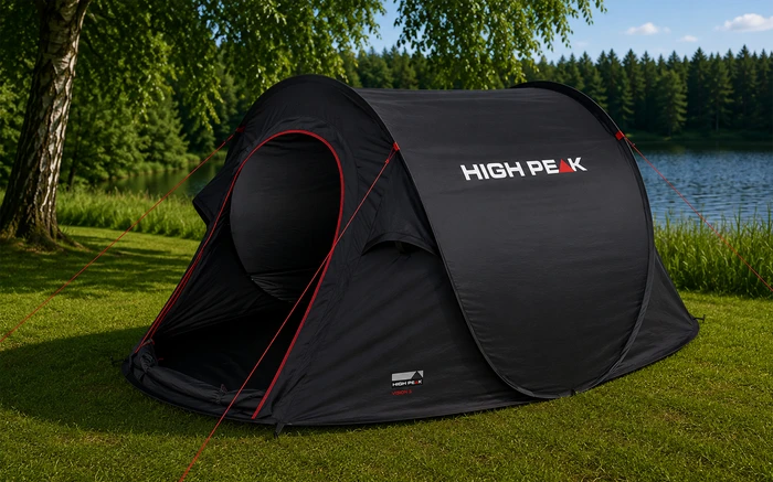 High Peak Vision 2 Wurfzelt schwarz