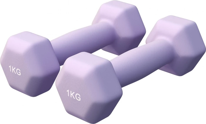 Gorilla Sports Hexagon Neopren Kurzhantel 2x 1kg